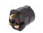 GOOBAY Adaptador de viaje con conector con toma de tierra, negro
