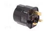 GOOBAY Adaptador de viaje con conector con toma de tierra, negro