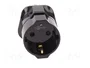 GOOBAY Adaptador de viaje con conector con toma de tierra, negro