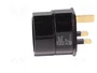 GOOBAY Adaptador de viaje con conector con toma de tierra, negro