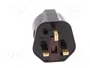 GOOBAY Adaptador de viaje con conector con toma de tierra, negro