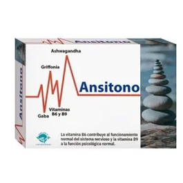 Espadiet Ansitono 30 Cap. Complemento Alimenticio con Ashwagandha, Griffonia, G.A.B.A y Vitaminas B6 y B9 para el Sistema Nervioso y Estado de Ánimo