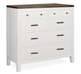 DKD Home Decor Cómoda Urban Blanco Marron 110x45x100 cm