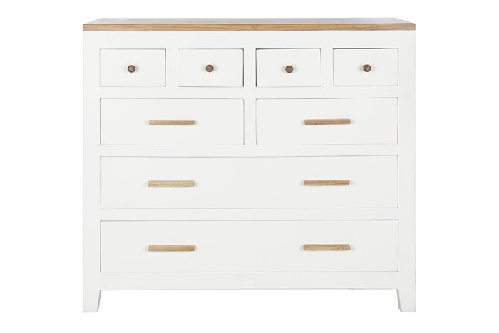 DKD Home Decor Cómoda Urban Blanco Marron 110x45x100 cm