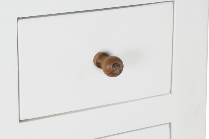 DKD Home Decor Cómoda Urban Blanco Marron 110x45x100 cm