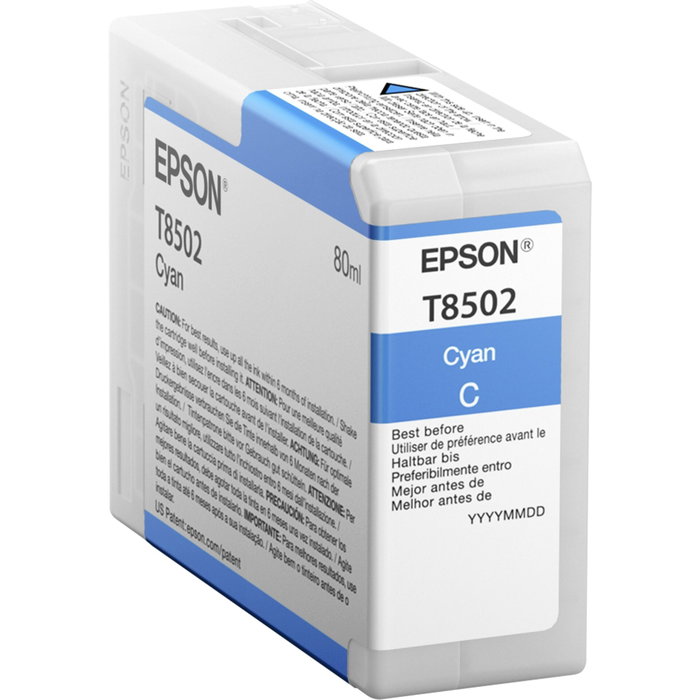 Epson Cartucho de Tinta Cian T850200 de 80 ml para SureColor SC-P800 Epson Cartucho de Tinta Cian T850200 de 80 ml para SureColor SC-P800