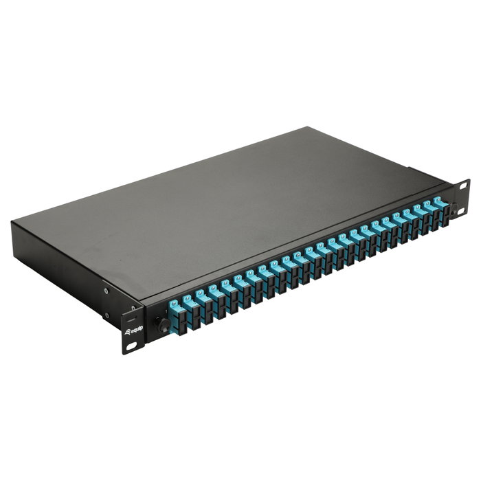 EQUIP Caja de empalme de fibra óptica 24 puertos SC-Duplex OM3 1U Negro EQUIP Caja de empalme de fibra óptica 24 puertos SC-Duplex OM3 1U Negro