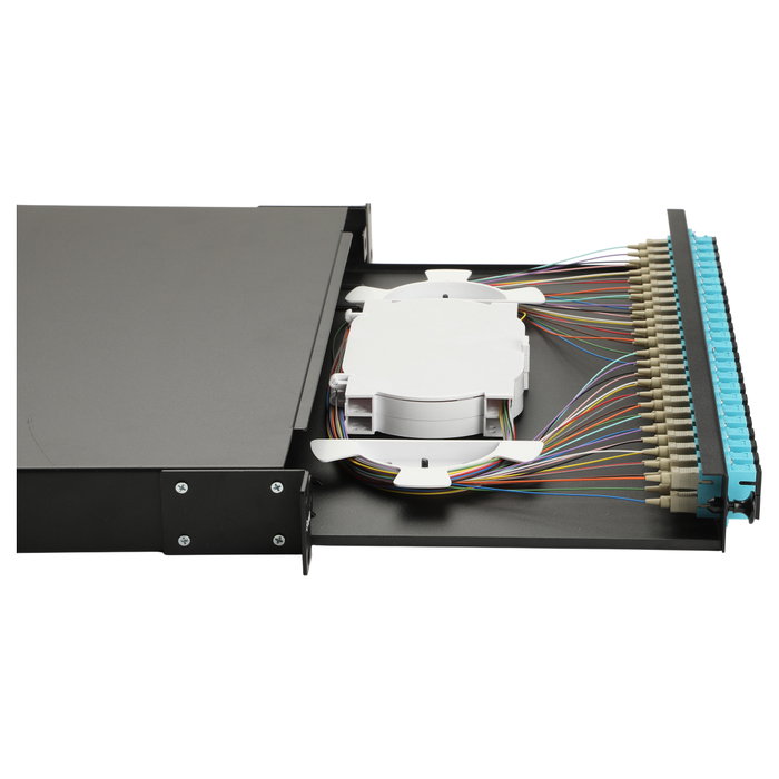 EQUIP Caja de empalme de fibra óptica 24 puertos SC-Duplex OM3 1U Negro EQUIP Caja de empalme de fibra óptica 24 puertos SC-Duplex OM3 1U Negro