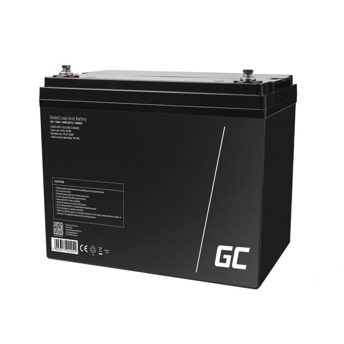 Green Cell AGM25 Batería de Ácido de Plomo Sellado 12V 75Ah