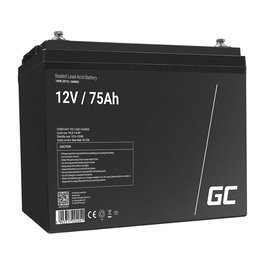 Green Cell AGM25 Batería Plomo-Ácido Sellada (VRLA), 12 V, 75 Ah, 21.3 kg, Negro, 5 Años