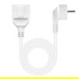 Nano Cable 10.22.0603-W Cable Alargador de Corriente Schuko Hembra a Schuko Macho, 3m, Blanco