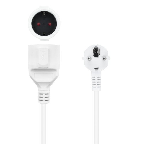 Nanocable Cable de Alimentación Alargador Blanco 3 m
