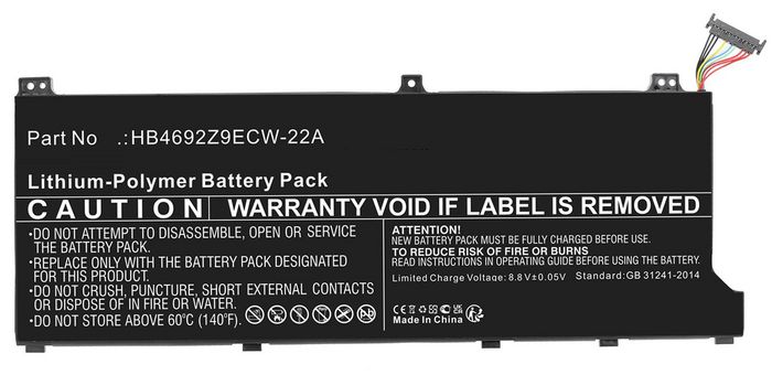 CoreParts Batería para Portátil 46.20Wh 7.7V 6000mAh Negra CoreParts Batería para Portátil 46.20Wh 7.7V 6000mAh Negra