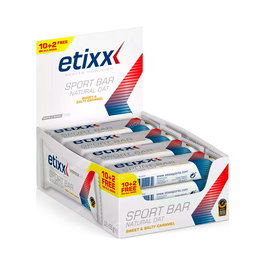ETIXX Sweet & Salty Oat Bar 12 Barritas Energéticas de Carbohidratos para Entrenamiento y Competición