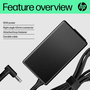 HP 65W Smart AC Adapter Compatible con Portátiles HP - Cargador de Corriente Alterna con Protector de Sobretensiones y Adaptador 4.5mm a 7.4mm