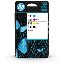 HP Pack de 4 Cartuchos de Tinta Originales 932/933 (Negro, Cian, Magenta, Amarillo)
