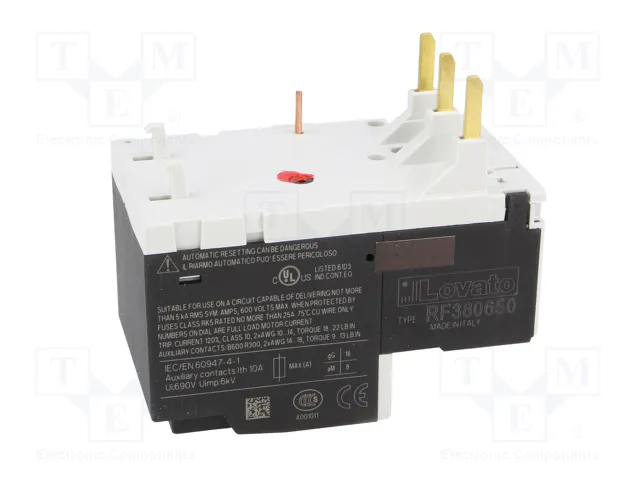 LOVATO ELECTRIC Relé térmico RF38 4÷6,5A LOVATO ELECTRIC Relé térmico RF38 4÷6,5A