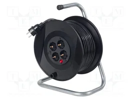 AS SCHWABE Prolongador de alimentación H05VV-F 3G1,5mm² 40m Negro