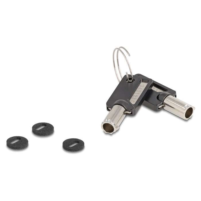 Navilock Cable de Seguridad Dual para Notebook con Llave para Kensington Slot 3 x 7 mm y Nano Slot 2,5 x 6 mm Navilock Cable de Seguridad Dual para Notebook con Llave para Kensington Slot 3 x 7 mm y Nano Slot 2,5 x 6 mm