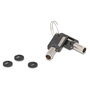 Navilock Cable de Seguridad Dual para Notebook con Llave para Kensington Slot 3 x 7 mm y Nano Slot 2,5 x 6 mm