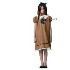 Disfraz Muñeca Marrón con Lazo Azul para Niña 10-12 Años