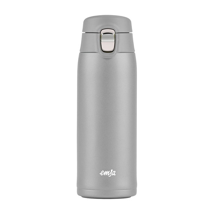 Emsa Light Mug de 400 ml en Plata con Tapa Flip-Deckel Emsa Light Mug de 400 ml en Plata con Tapa Flip-Deckel
