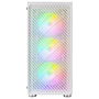 Mars Gaming MC-F, Semitorre Gaming ATX, Ventana Cristal Templado, Frontal Metal-Mesh, 4 Ventiladores ARGB 120mm Incluidos, Color Blanco, Soporte Refrigeración Líquida 360mm