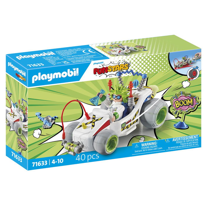 Playmobil Racing Profesor Funstars 71633 Kart de Carreras con Accesorios para Niños +4 Años Playmobil Racing Profesor Funstars 71633 Kart de Carreras con Accesorios para Niños +4 Años