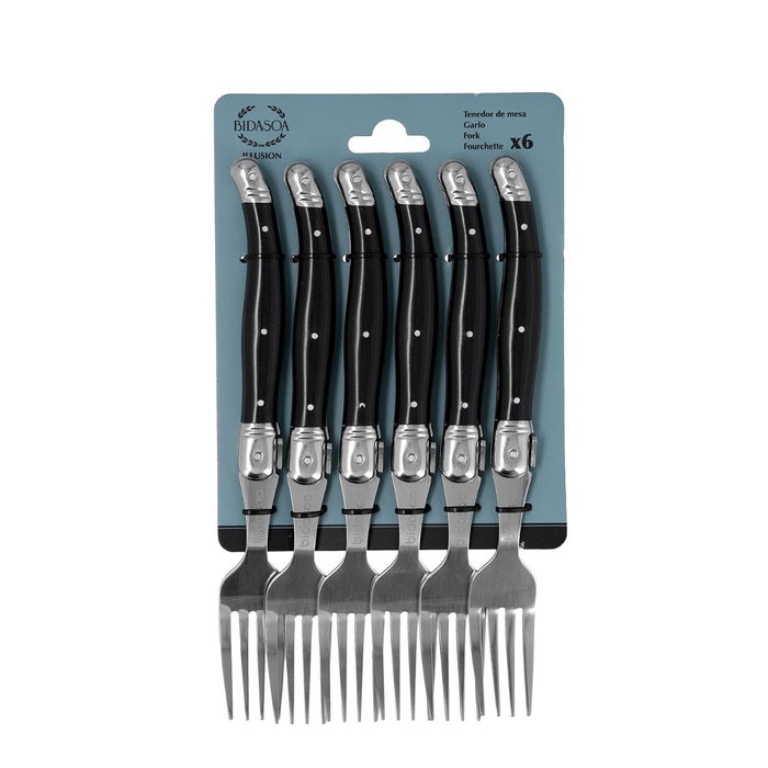 Set 6 Tenedores Acero Inox Illusion Bidasoa 21 cm- 1,8 mm