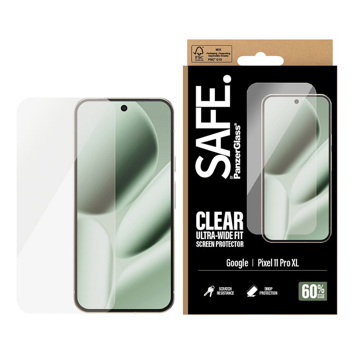 PanzerGlass SAFE. Protector de pantalla para Google Pixel 11 Pro XL Ultra-Wide Fit