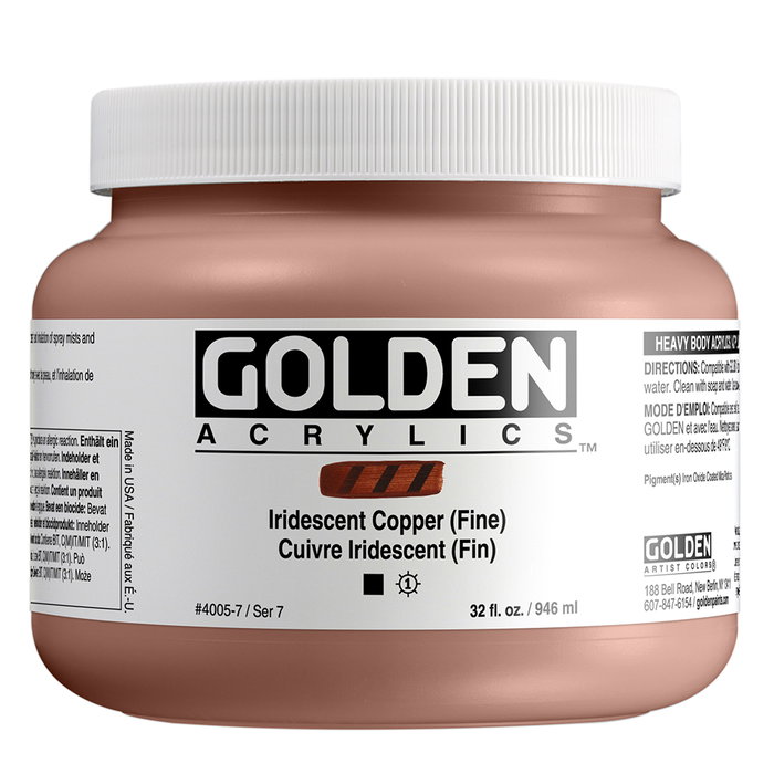 Golden Heavy Body Acrílico Iridiscente Cobre (Fino) 946 ml Golden Heavy Body Acrílico Iridiscente Cobre (Fino) 946 ml