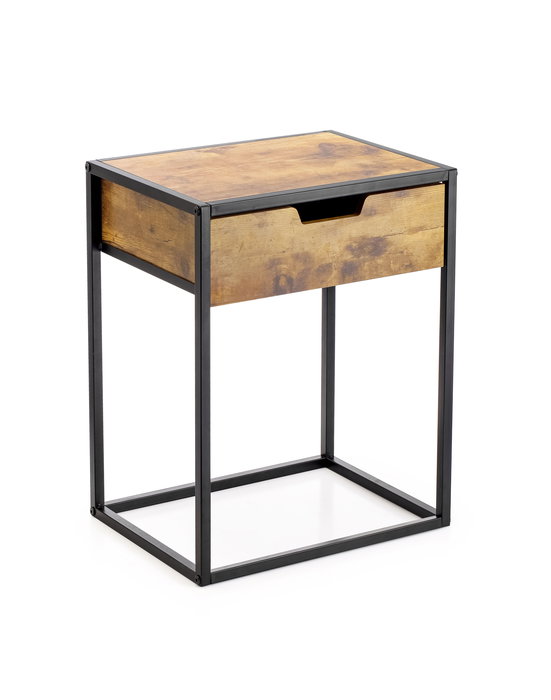 Confortime Mesita Auxiliar con Cajón, Mueble de Noche o Salón, 40 x 30 x 68 cm (2 Unidades)