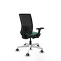 PIQUERAS Y CRESPO Silla de oficina Yunquera con mecanismo Sincro/Traslack, Verde esmeralda y Negro