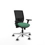PIQUERAS Y CRESPO Silla de oficina Yunquera con mecanismo Sincro/Traslack, Verde esmeralda y Negro