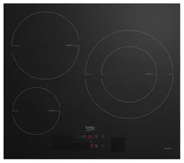 Beko Placa de inducción HII63405MT - 3 fuegos - Negro