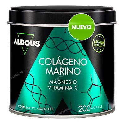 Aldous Bio Colageno Hidrolizado Puro Con Magnesio Y Vitamina C 200 Capsulas