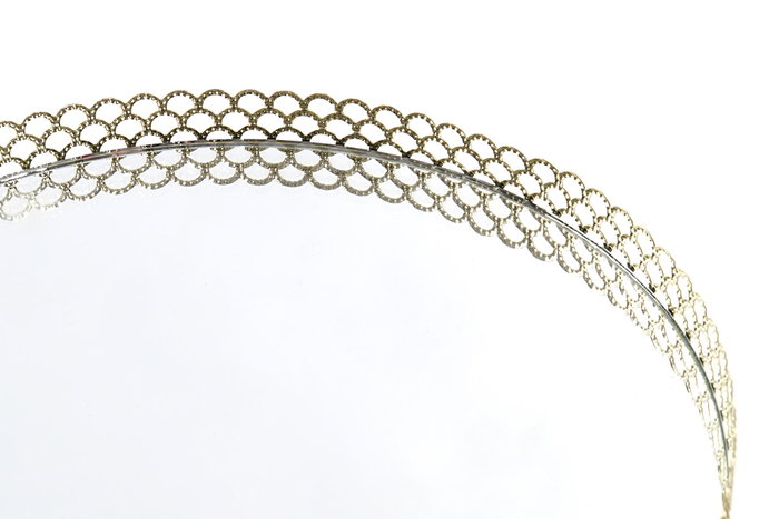DKD Home Decor Bandeja de Decoración Metal Espejo Dorado 25x25x3 cm
