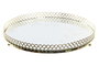 DKD Home Decor Bandeja de Decoración Metal Espejo Dorado 25x25x3 cm