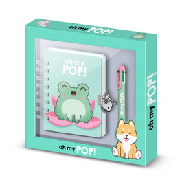 Karactermania Pack de Diario A5 y Bolígrafo Froggy Turquesa