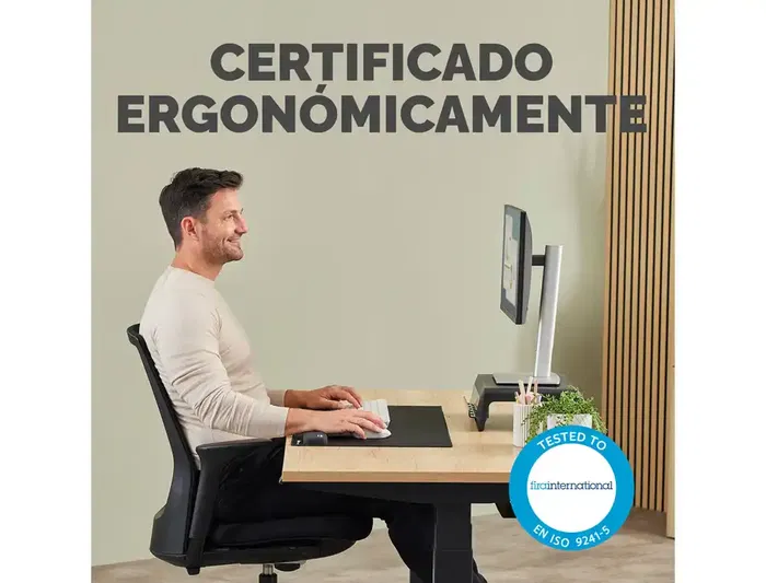 Fellowes - Reposamuñecas Mini Compacto Breyta Negro, Almohadilla Ergonómica Hex Cushion con Protección Microban, 190x70x25 mm