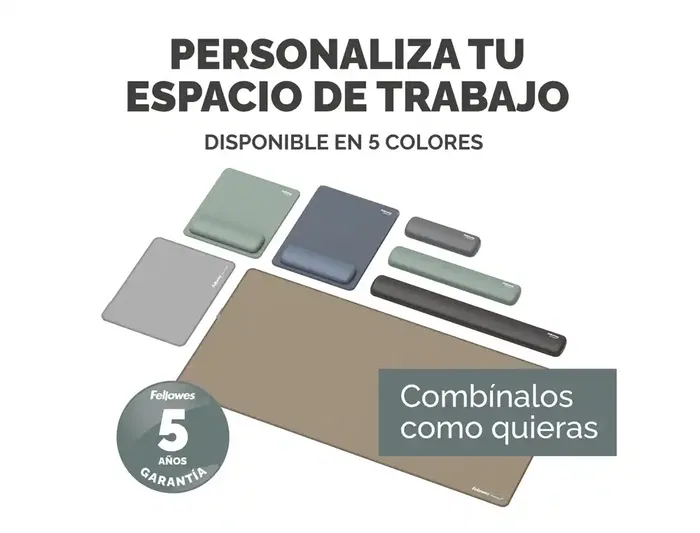 Fellowes - Reposamuñecas Mini Compacto Breyta Negro, Almohadilla Ergonómica Hex Cushion con Protección Microban, 190x70x25 mm