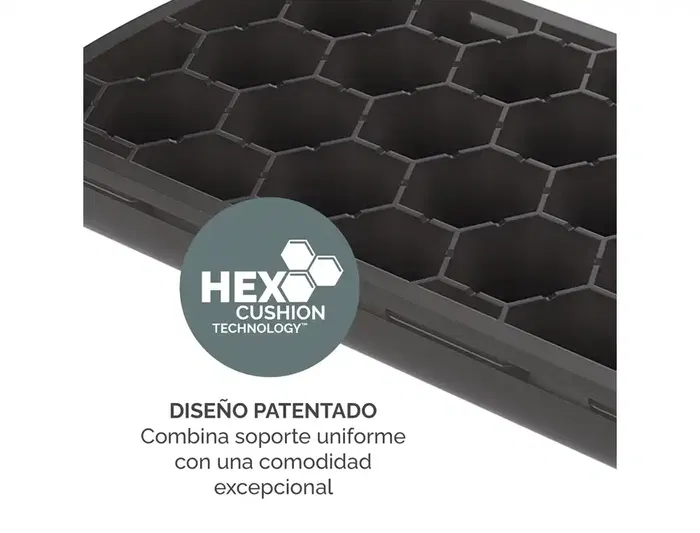 Fellowes - Reposamuñecas Mini Compacto Breyta Negro, Almohadilla Ergonómica Hex Cushion con Protección Microban, 190x70x25 mm
