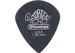 Dunlop Tortex / Jazz Pitch Black Púas de Guitarra, 1.35mm - Pack 12 Unidades