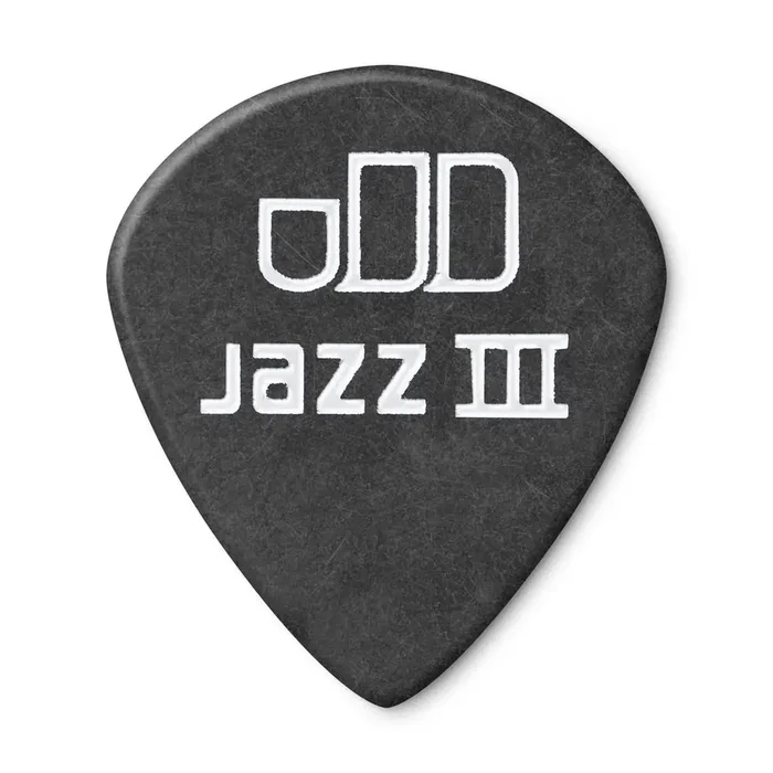 Dunlop Púas Tortex Jazz III Pitch Black 1,35 mm (pack de 12)