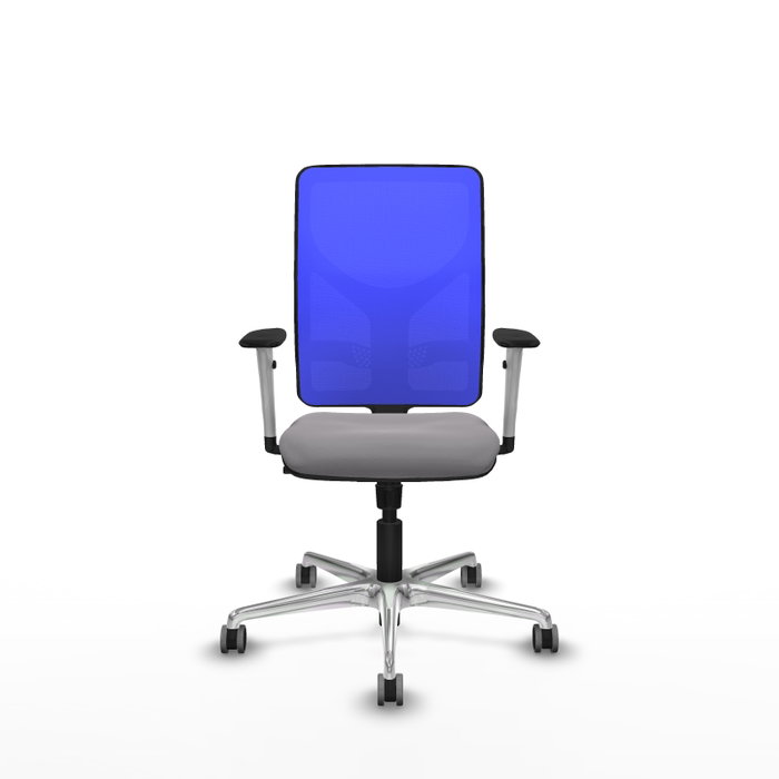 PIQUERAS Y CRESPO Silla de oficina Motilla con mecanismo Sincro, Gris y Azul