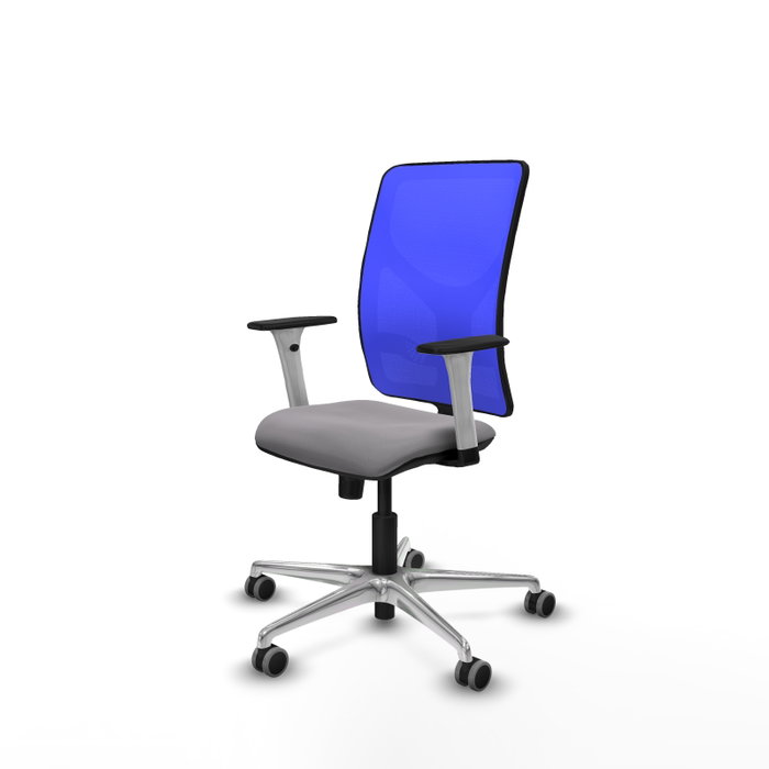 PIQUERAS Y CRESPO Silla de oficina Motilla con mecanismo Sincro, Gris y Azul