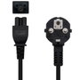 Nanocable Cable de Alimentación Trébol CEE7/7 Macho a C5 Hembra 3m Negro
