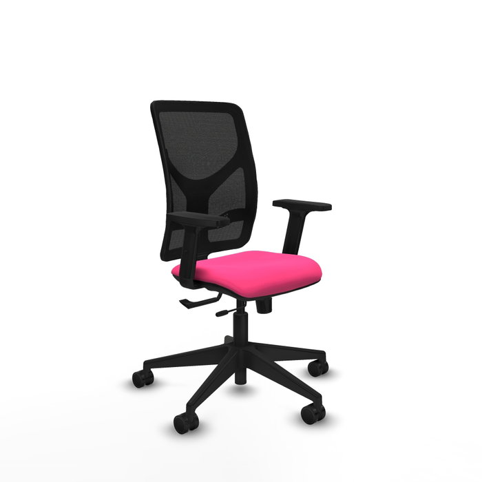 PIQUERAS Y CRESPO Silla de oficina Motilla Rosa y Negro PIQUERAS Y CRESPO Silla de oficina Motilla Rosa y Negro