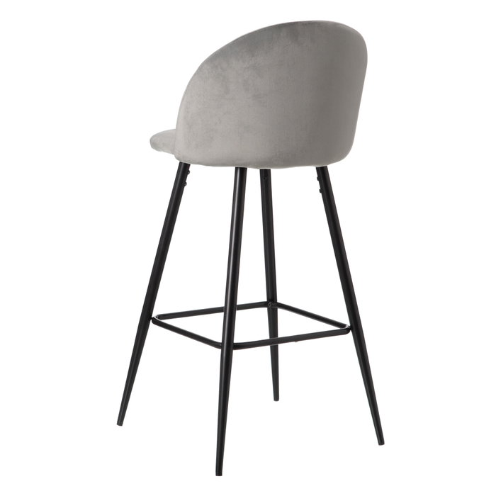 Taburete Alto Gris Tejido-Metal Salón 40,20 X 48,20 X 102 cm (Set de 2)
