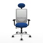 PIQUERAS Y CRESPO Silla de oficina Zulema Azul y Blanco